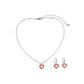 Jewelry Painting Nectarine Heart Metal Cross Chain Necklace Simple Temperament Clavicle Pastoral Necklace Female