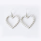 Harajuku soft cute retro geometric heart-shaped heart-shaped love peach heart sweet pearl earrings girls jewelry