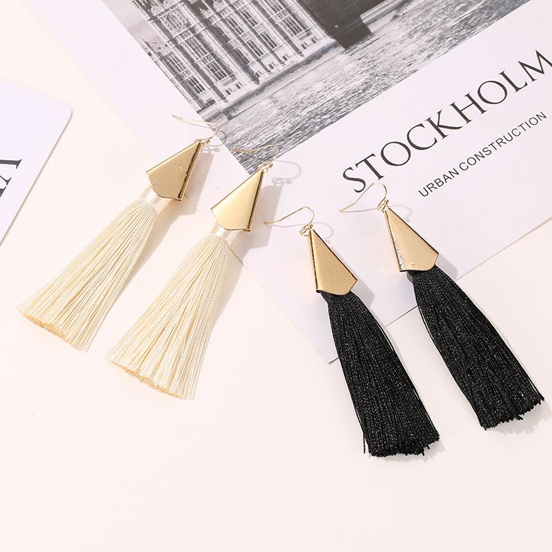 Earrings ethnic atmosphere long tassel earrings earrings earrings temperament autumn and winter earrings women