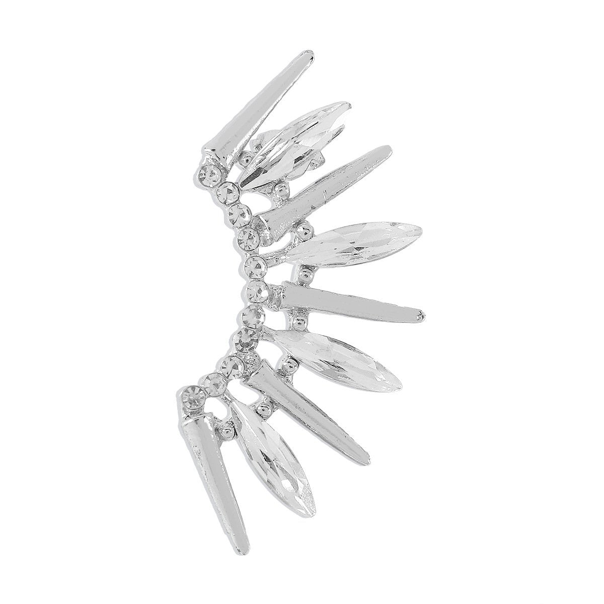 E1735 Trendy Style Exaggerated Personality Fashion Earring Temperament Rhinestone Left Ear Single Sweet Cool Sexy Earring