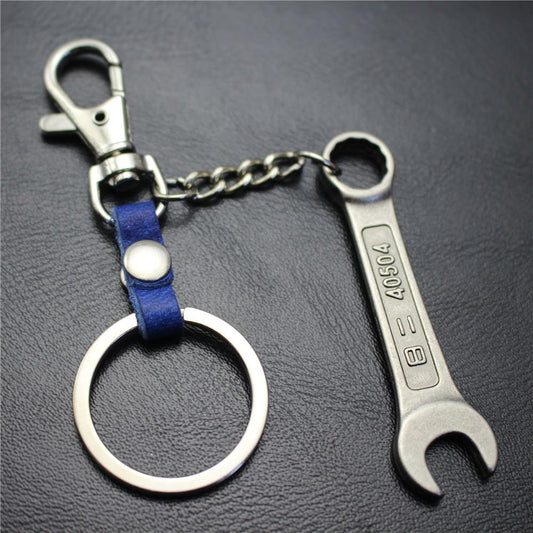 High-quality brushed retro alloy wrench key chain bronze antique silver accessories car bag pendant small gift