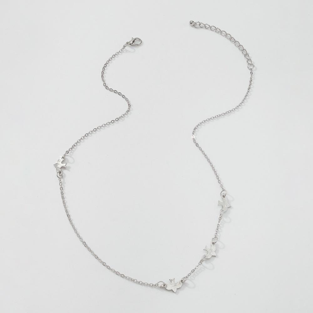 N9282 Simple Geometric Light Luxury Necklace Niche Temperament Metal Chain Necklace Retro Sweet Necklace Women