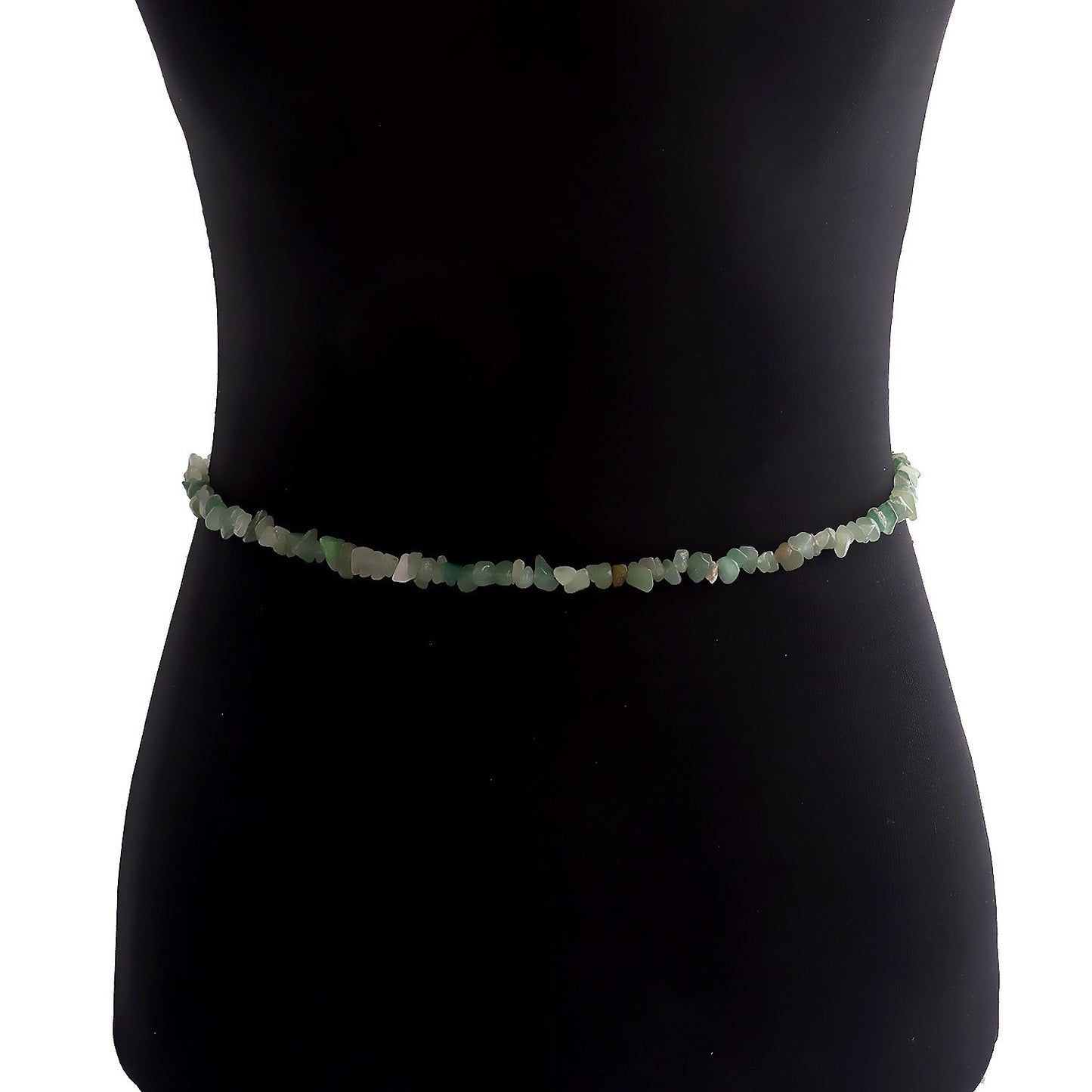 Explosive bohemia natural crystal gravel metal waist chain female decoration waistchain