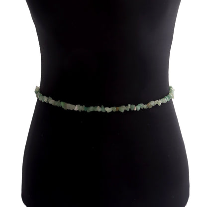 Explosive bohemia natural crystal gravel metal waist chain female decoration waistchain
