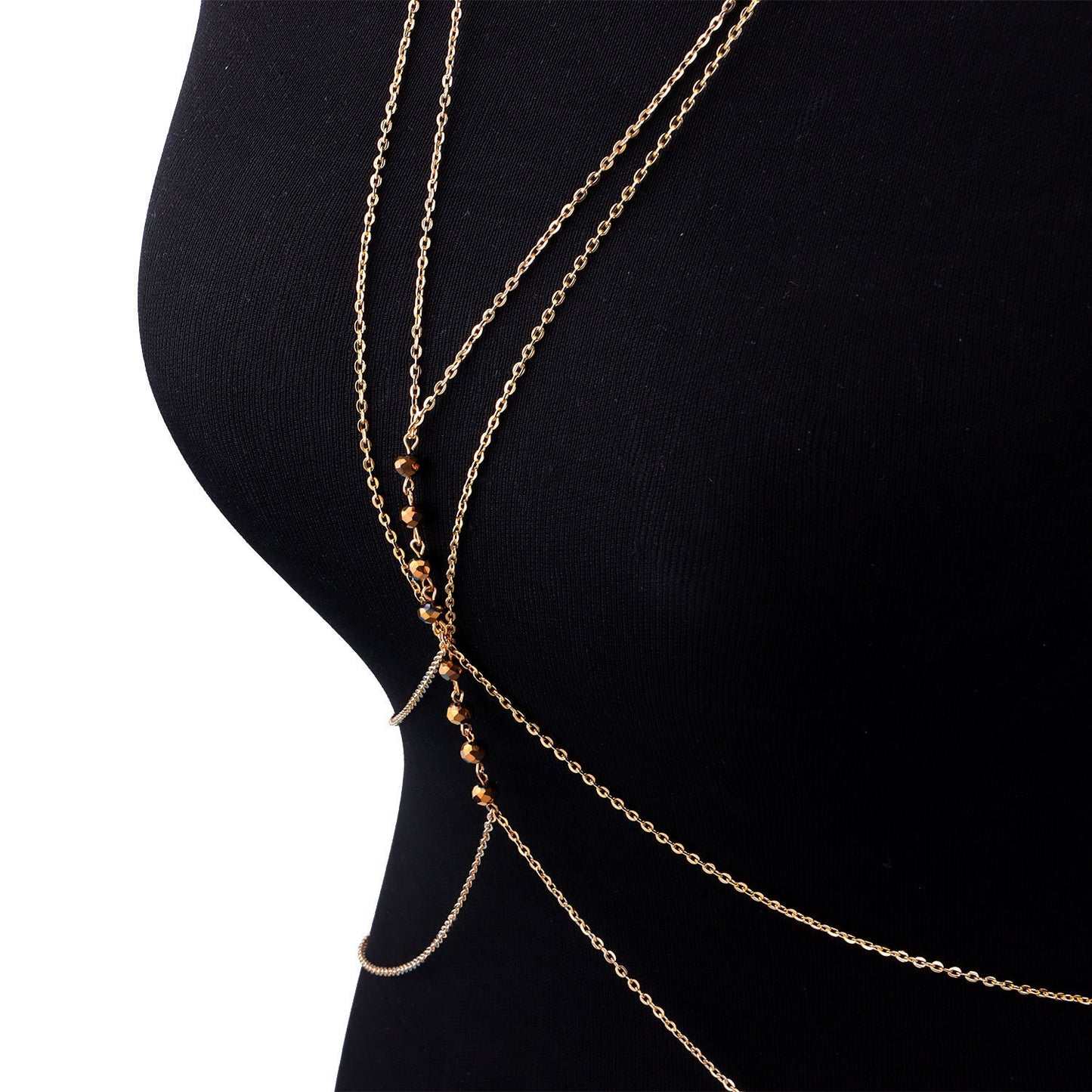 Summer Style Sexy Fashion Simple Double Layer Crossover Women's Body Chain Necklace