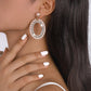 E1754 Baroque pearl rhinestone niche earrings geometric oval elegant retro French gentle earrings for women