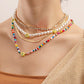 Jewelry Trend Imitation Baroque Pearl Smile Necklace Female Simple Cold Diamond Clavicle Chain Accessories