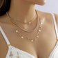 Jewelry Niche Butterfly Rhinestone Tassel Multi-layer Necklace Simple Diamond-studded Imitation Pearl Necklace Women