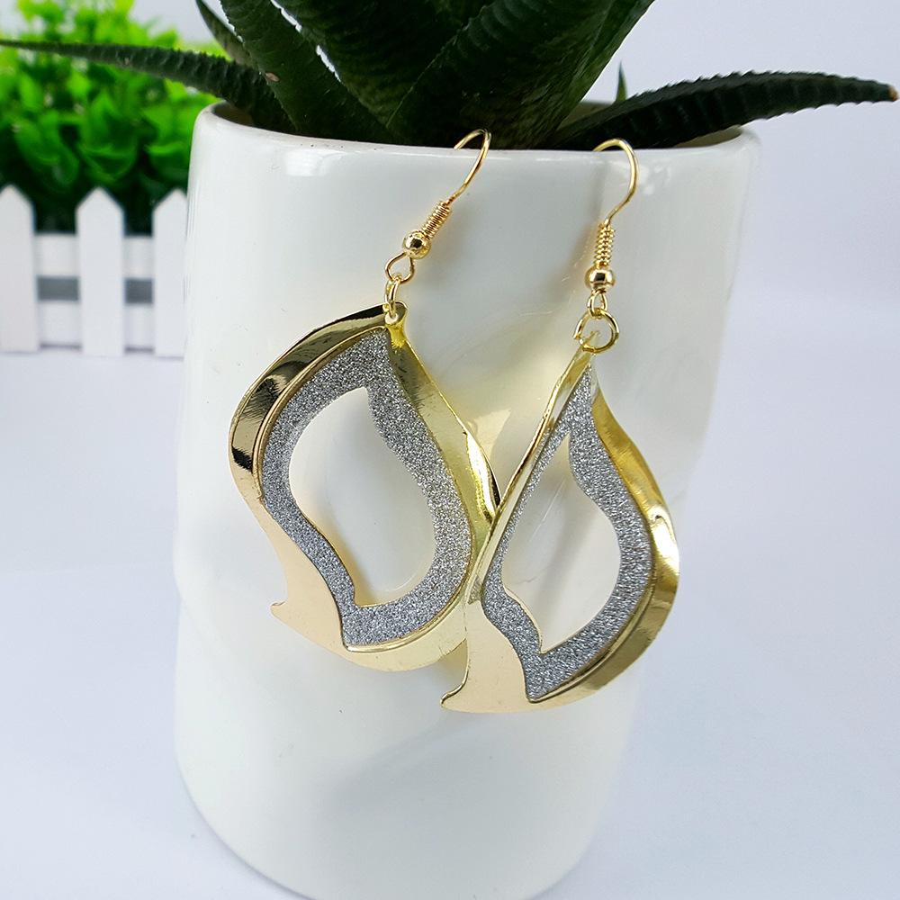 Earrings Hollow Frosted Earrings Fashion Magazine Earrings fashionearring