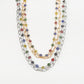N176 Niche Hip Hop Design Necklace Colorful Resin Eye Personality Necklace Double Stacked Necklace