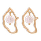 E8368 fashion style niche irregular pearl earrings earrings feminine elegant earrings fashion