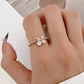 Fashion creative cherry ring femininity niche design micro-inlaid zircon geometric opening index finger ring