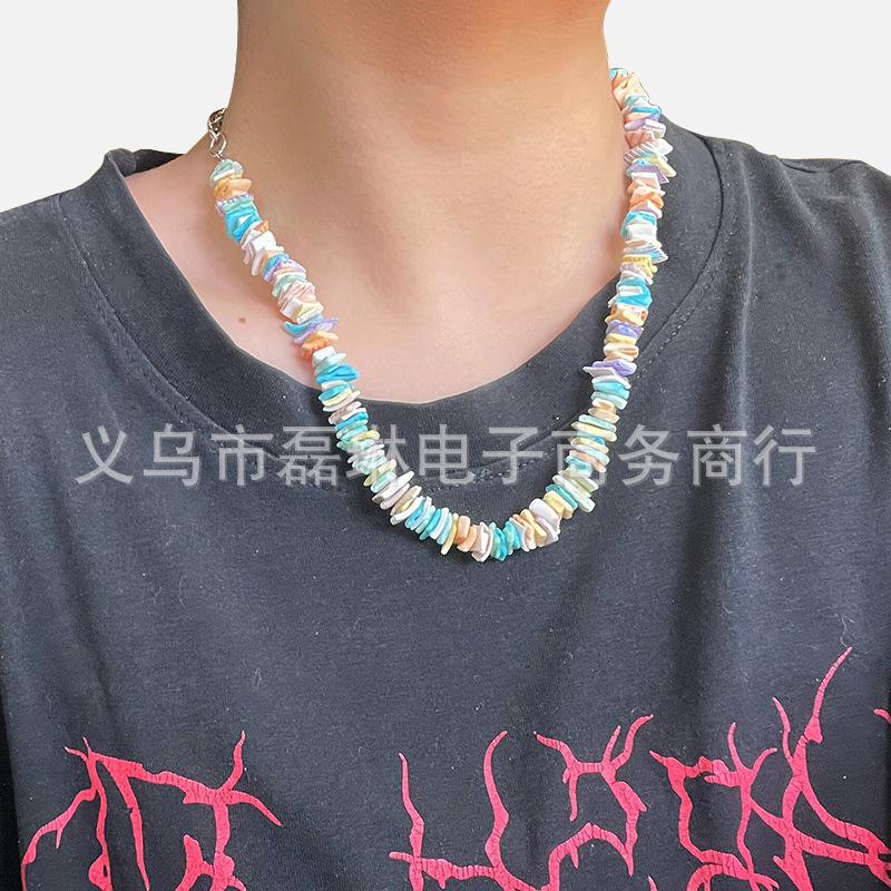 Fashion Broken Shell Jewelry Set Personality Hand-worn Irregular Geometric Clavicle Chain