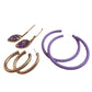 Winter Hepburn Temperament Alloy Earring Set Women's Versatile Gravel Big Earring Purple Cute Earrings