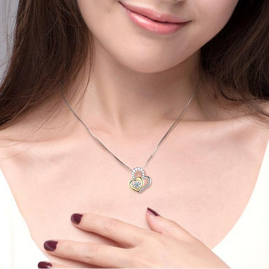 Jewelry Pendant Necklace Female Niche Design Feeling Love Heart Pendant Necklace Mother's Day Gift Jewelry