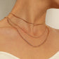 Jewelry multi-element temperament round bead snake bone necklace punk multi-layer fashion metal chain necklace