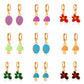 Ins cute drop earrings colorful alien flowers mushroom gossip earrings simple earrings