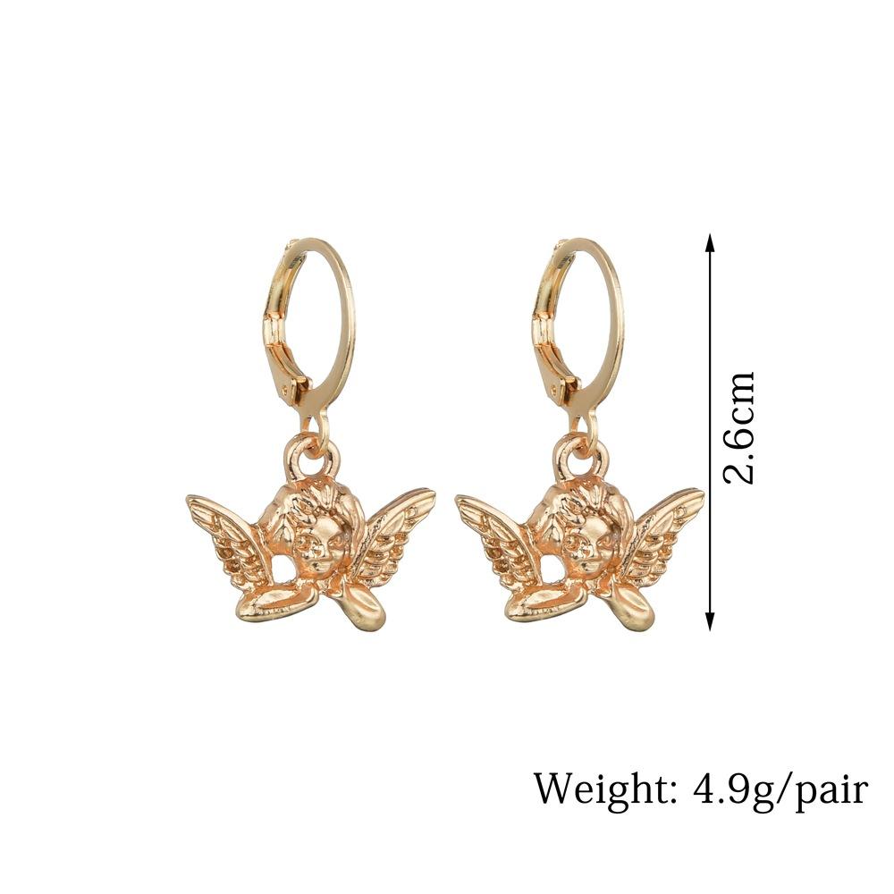 Jewelry Cupid earrings alloy angel earrings smallhoop earrings