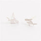 Pop Earrings Shark Stud Alloy Plating Color Preservation Clearance