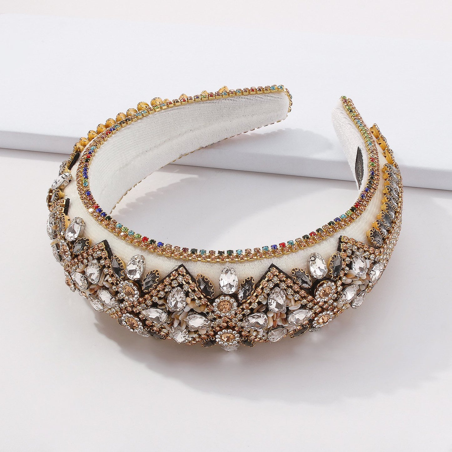F2524 Fashion Thick Sponge Headband Baroque Show Same Style Headband Heavy Industrial Hair Accessories