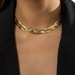 Jewelry Punk Mixed Color Snake Bone Chain Woven Necklace Trend Metal Texture Geometric Necklace