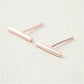 Explosive style simple fashion round rod-shaped nail earrings popular all-match electroplating three-color