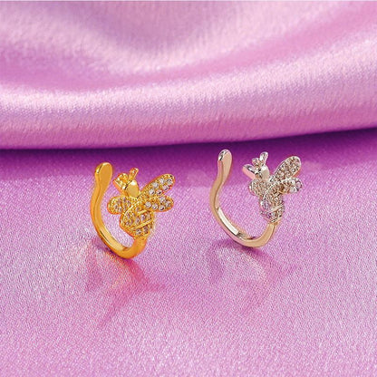 Explosive jewelry small bee earrings female niche design animal ear clip jewelry earrings