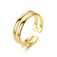 Popular Jewelry Live Mouth Adjustable Titanium Steel Ring Fashion 18K Gold Simple Ring