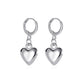 Earrings Simple Mirror Three-dimensional Heart Earrings Punk Metal Heart Shaped Earrings Trendy Earrings