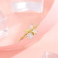 Fashion creative cherry ring femininity niche design micro-inlaid zircon geometric opening index finger ring