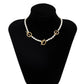 Jewelry Single Beaded Alloy Geometric Necklace Creative OT Buckle Stitching Imitation Pearl Necklace Female