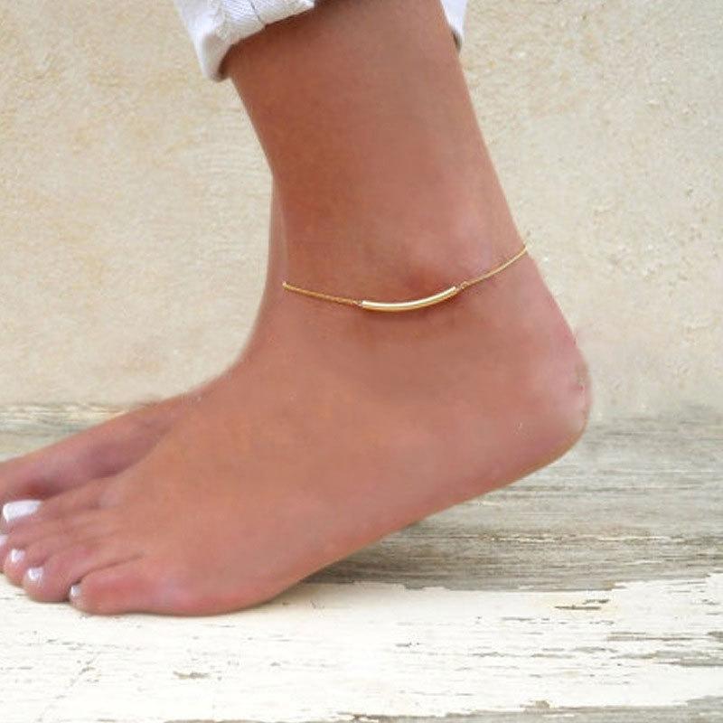 Ornaments Hot Simple Metal Elbow Anklet Fashion Popular Versatile Beach Footwear