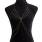 Jewelry ins exaggerated turquoise tassel chain summer body chain beach sexy metal hanging neck chest