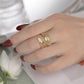 Fashion Feather Ring Open Titanium Steel Ring Angel Wings Hip Hop Stainless Steel Ring Jewelry