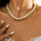 Jewelry Hip Hop Retro Metal Aluminum Chain Necklace Female Simple Versatile Imitation Pearl Clavicle Necklace