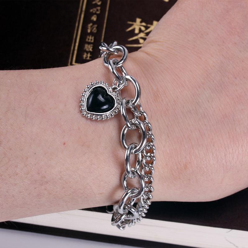 Steel Diablo Korean Net Bracelet Imprisonment Day Chain Bounce Di Titanium Bracelet Couple Black Love Cool Hip Hop