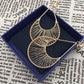 Mesh hand-wound large water drop ear clips can be worn with or without ear holes Free rubber ear pads for night parties