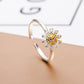 Fashion small fresh opening daisy flower ring sun flower index finger ring tail ring