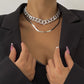 Jewelry Hip Hop Trend Aluminum Chain Clavicle Necklace Personality Retro Metal Snake Bone Chain Necklace Female