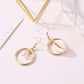 ins ocean conch earrings personality asymmetrical round pearl shell earrings fashion beach accessories