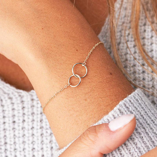 Jewelry Double Ring Simple Bracelet Personality Frosty Hand Jewelry