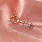 Fashion personality geometric hollow chain no hole ear clip retro simple creative irregular earrings for women