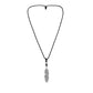 Trendy Design Street Shot Men's Simple Fashion Feather Beads Wax Rope Adjustable Length Necklace