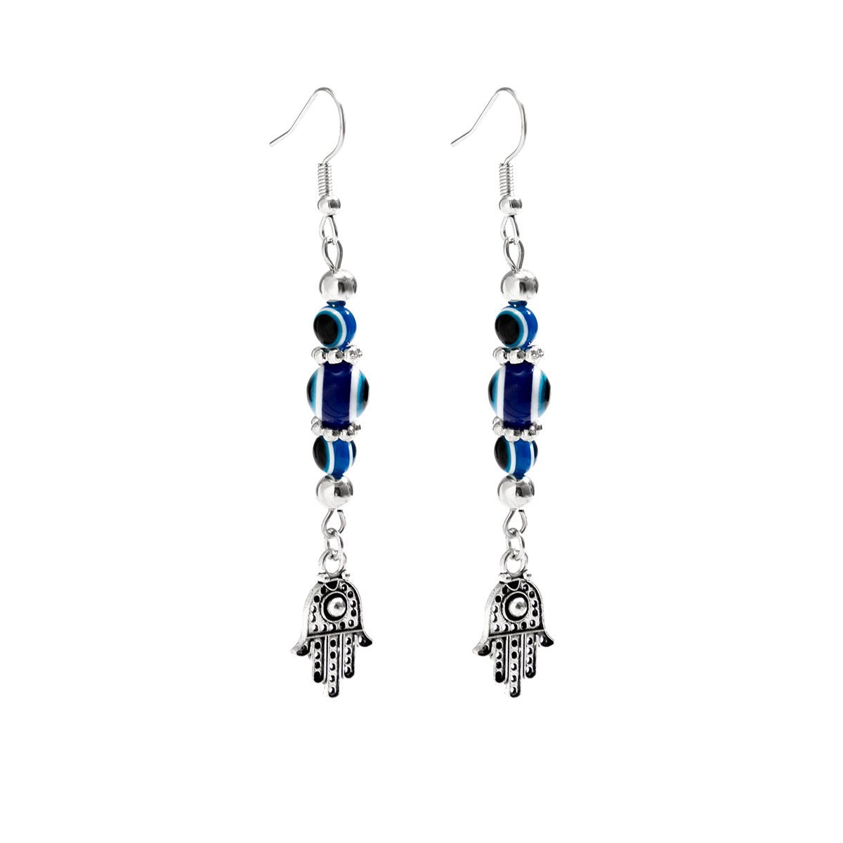 Jewelry Retro Ethnic Bergamot Eyes Tassel Earrings Simple Beaded Punk Long Earrings