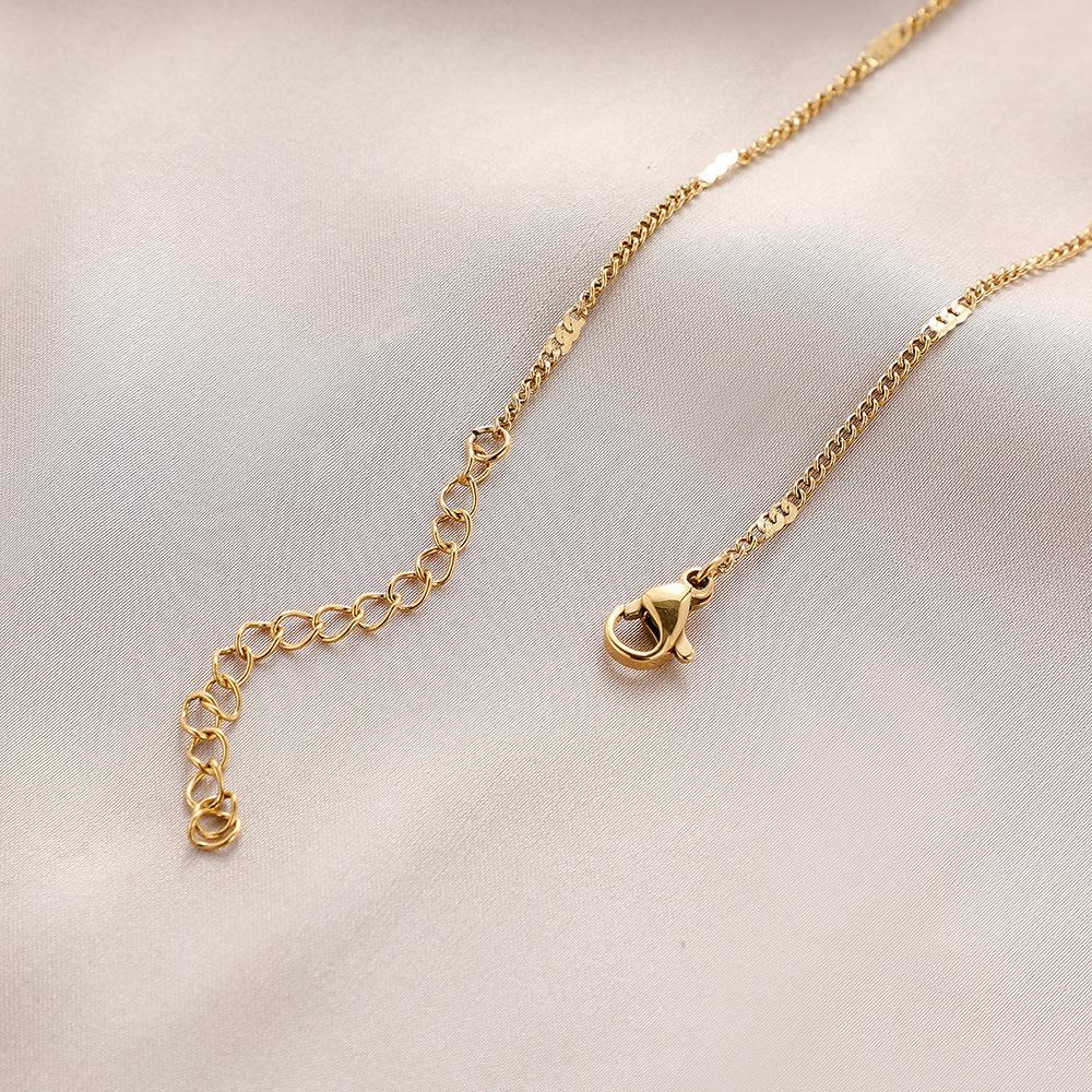 Simple Stainless Steel Zircon Butterfly Pendant Clavicle Chain Niche Exquisite Titanium Steel Gold-plated Color Preserving Necklace