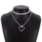 N1882 Light Luxury Sweet Geometric Love Necklace Rhinestone Claw Chain Temperament Minority Elegant Hong Kong Necklace
