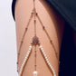 Fashion pearl chain leg chain female exaggerated multi-layer leg chain bikini beach sexy body chain jewelry