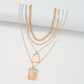 N9476 Exaggerated Letter Pendant Necklace Hip-Hop Punk Geometric Necklace Personalized Multi-layered Necklace