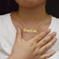 Freedom Necklace Simple Creative Alphabet Pendant Lucky Couple Gift