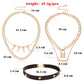 Jewelry PU leather punk rivet multi-layer necklace ladies English letter lock pendant necklace